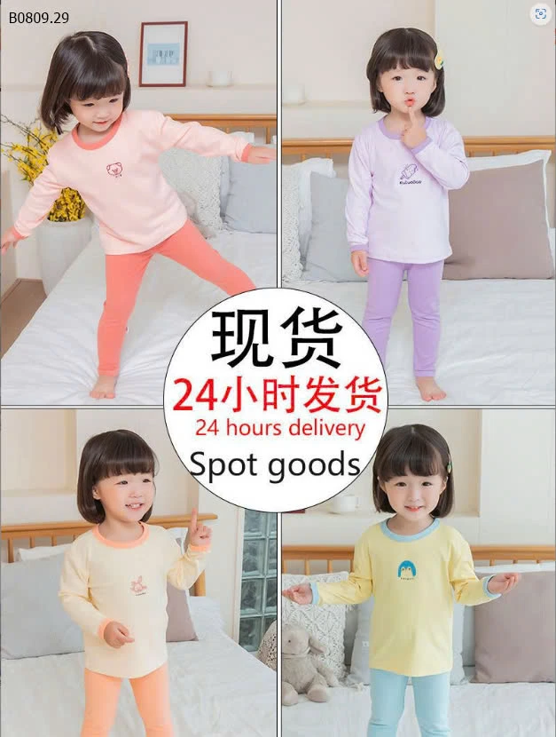 BỘ DÀI TAY CHO BÉ -sỉ Sz 80-110 : 70k/1 bộ         Sz 120-150 : 84k/1 bộ