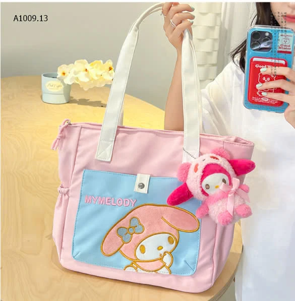 TÚI TOTE VẢI CUTE KÈM MÓC KHÓA-sỉ 125k