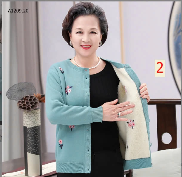 ÁO CARDIGAN LÓT LÔNG TRUNG NIÊN -sỉ 190k