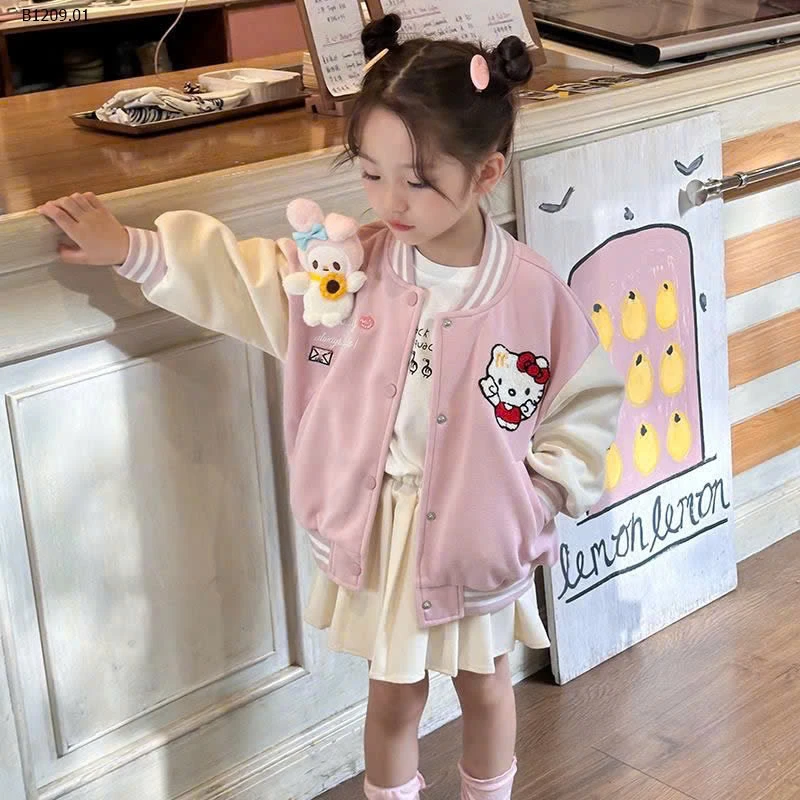 ÁO KHOÁC BOMBER CUTE CHO BÉ GÁI SIÊU XINH  - sỉ 188k