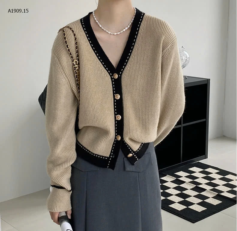 ÁO LEN CARDIGAN CỔ  V 3 MÀU QUẢNG CHÂU-sỉ 153k