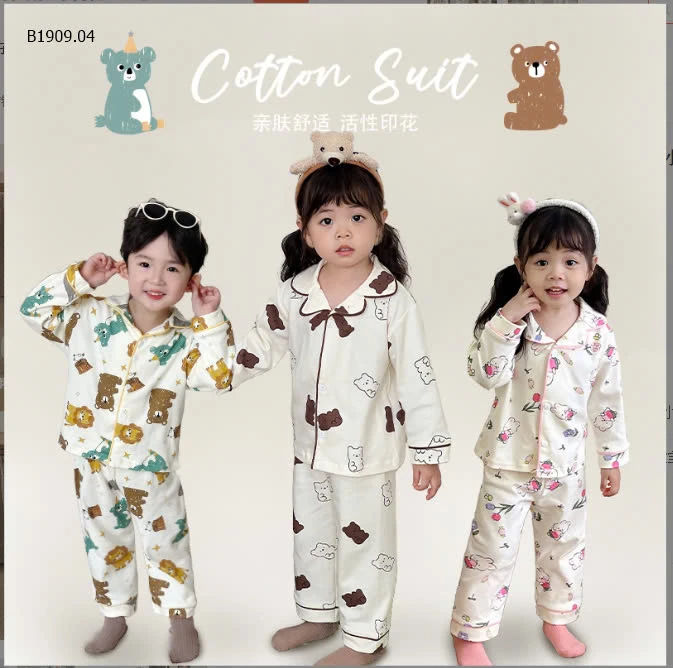 BỘ NGỦ PIJAMA CHO BÉ-sỉ 135k