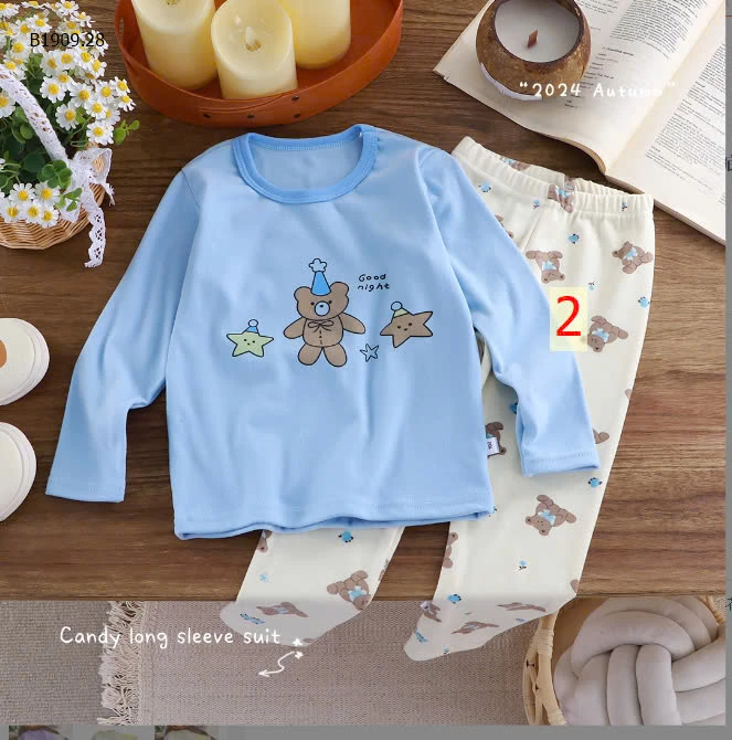 BỘ THU ĐÔNG 6 MẪU CHO BÉ HOMESWEAR -sỉ Size 80-110 : 64k           Size 120-150 : 78k