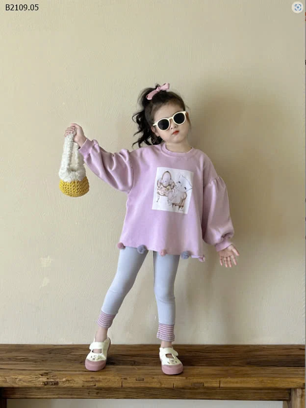 Set áo nỉ thỏ mix quần legging Taocat -sỉ  Áo : 151k            Quần : 97k