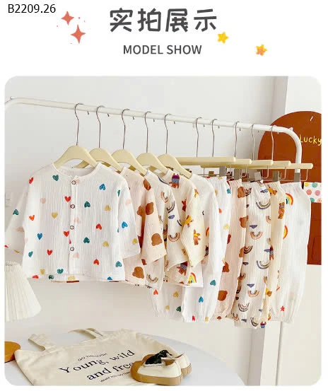 BỘ PIJAMA CHO BÉ-sỉ 123k