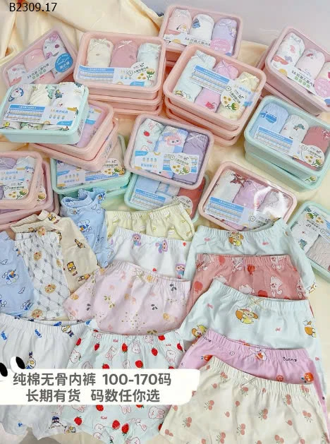 SET 3 QUẦN CHÍP TAM GIÁC COTTON BÉ GÁI -sỉ 87k/set 3c màu ngẫu nhiên