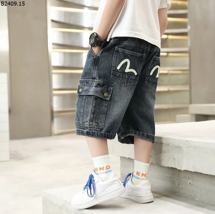 QUẦN SHORT JEAN TÚI HỘP BÉ TRAI - Sỉ 125k