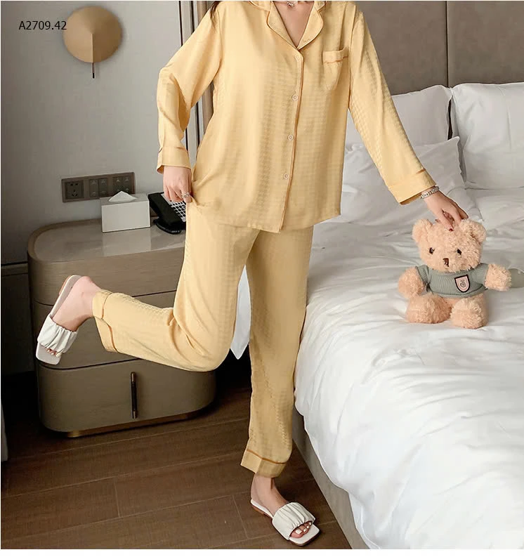 BỘ PIJAMA LỤA CARO-sỉ 125k