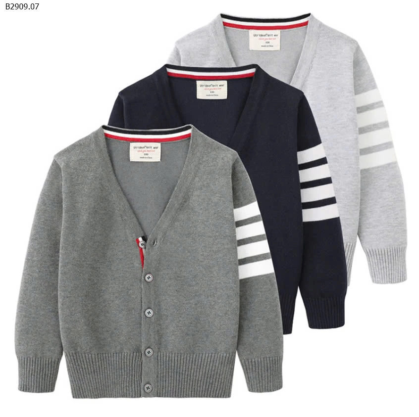 ÁO CARDIGAN THOM BROWNE TAY KẺ  -sỉ 155k 