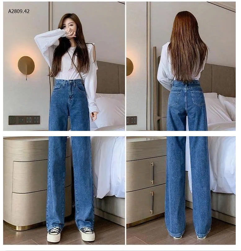 QUẦN JEANS SUÔNG HACK DÁNG -sỉ 137k