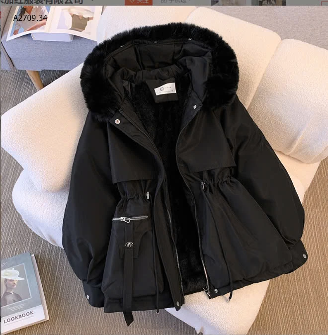 ÁO KHOÁC PARKA NỮ LÓT LÔNG -sỉ 275k