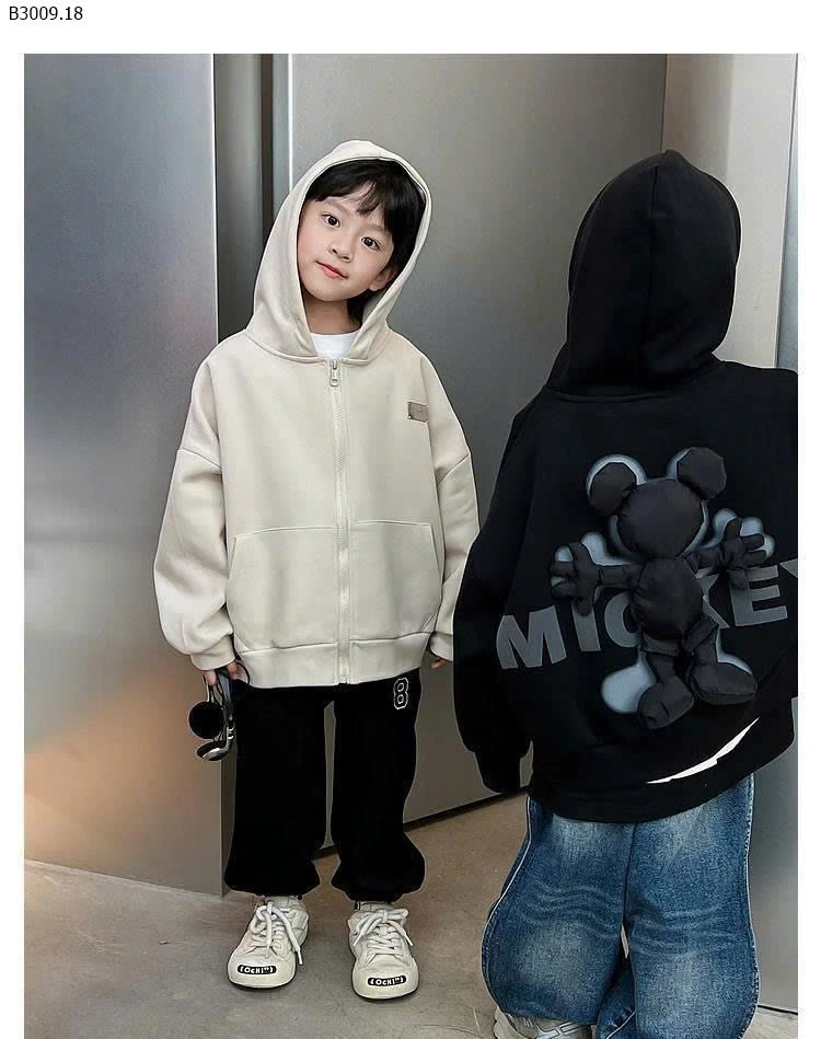 ÁO HOODIE ĐÍNH GẤU-sỉ 130k