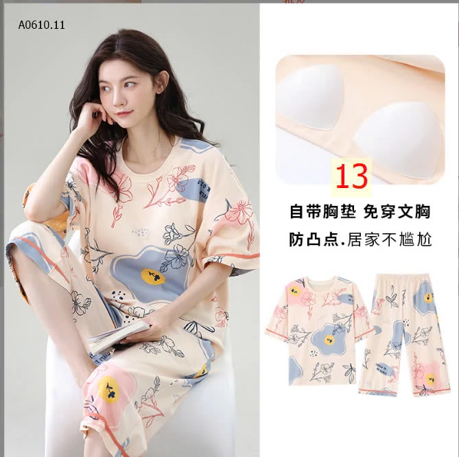 BỘ COTTON LỬNG KÈM ĐỆM NGỰC -sỉ 125k