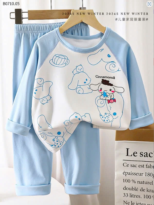 BỘ NỈ TUYẾT NHUNG MẶC NHÀ SIZE ĐẠI CHO BÉ-sỉ Sz 80-120 : 79k           Sz 130-160 : 97k