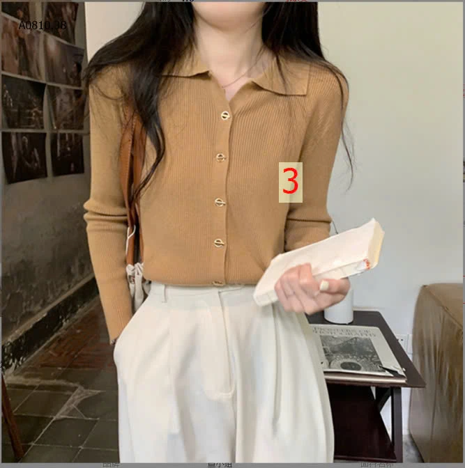 ÁO LEN POLO DÀI TAY CÀI CÚC NỮ- sỉ 157K