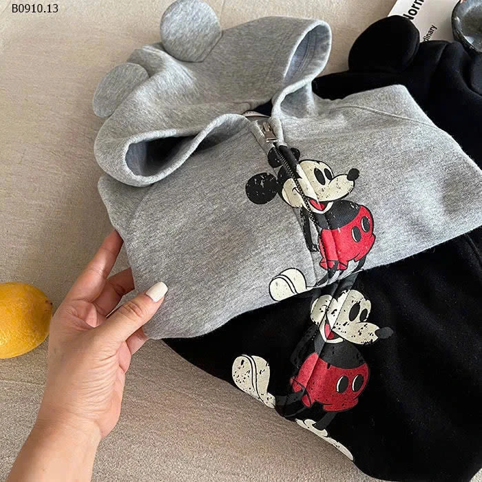 ÁO KHOÁC NỈ MICKEY KHOÁ KÉO-sỉ 139k