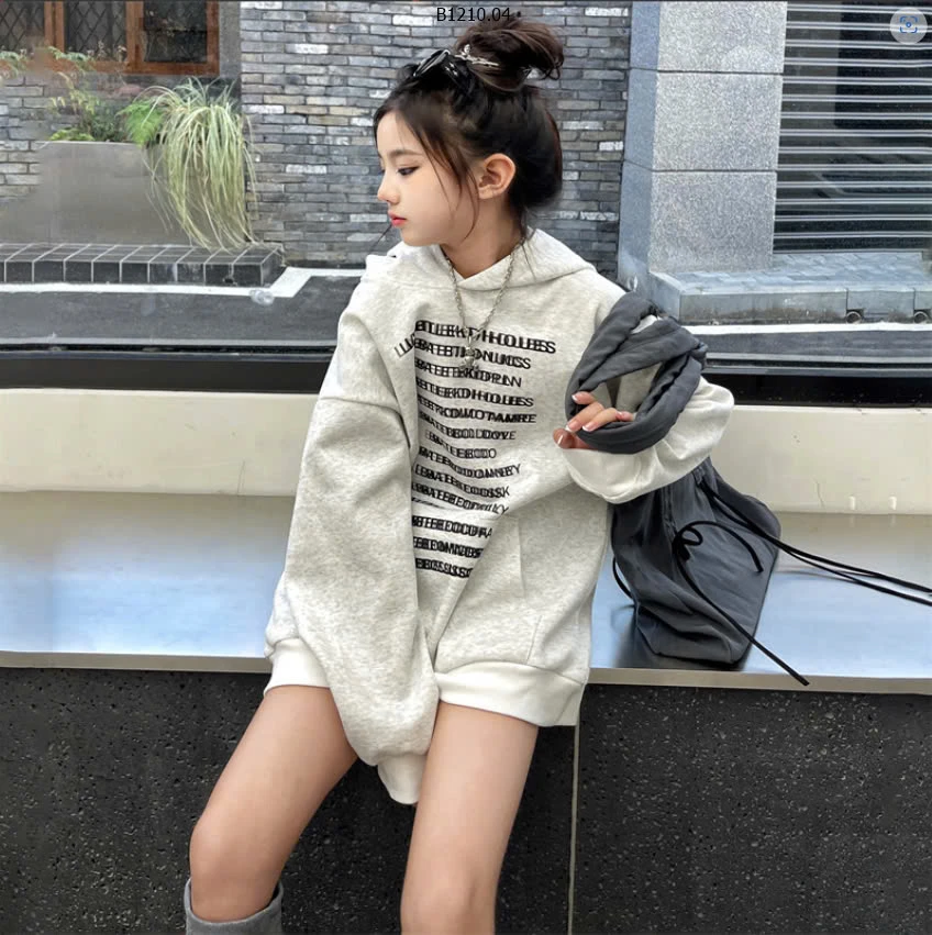 ÁO HOODIE IN CHỮ DÁNG RỘNG JUZITIGE-sỉ 197k