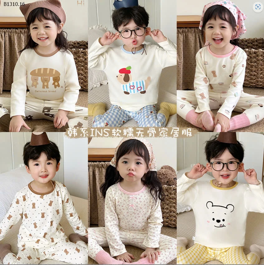 BỘ NGỦ PIJAMA CHO BÉ-Sỉ 115k