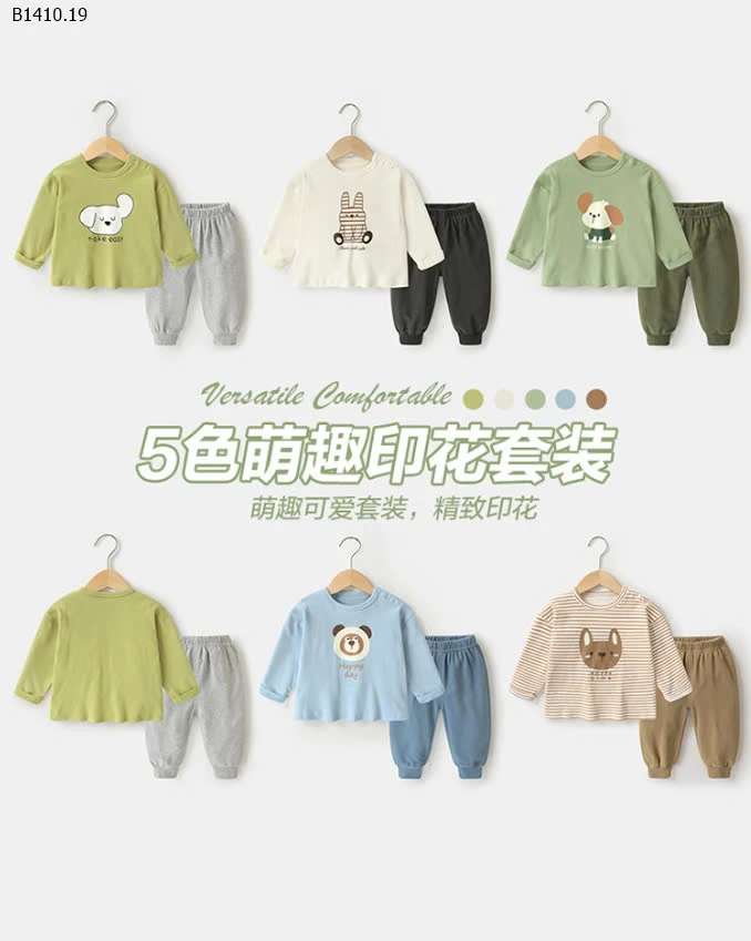 BỘ DÀI TAY BÉ CUTE PANDA'S -sỉ 129k