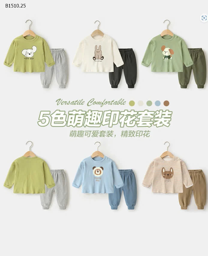 BỘ DÀI TAY BÉ CUTE PANDA'S -sỉ 127k