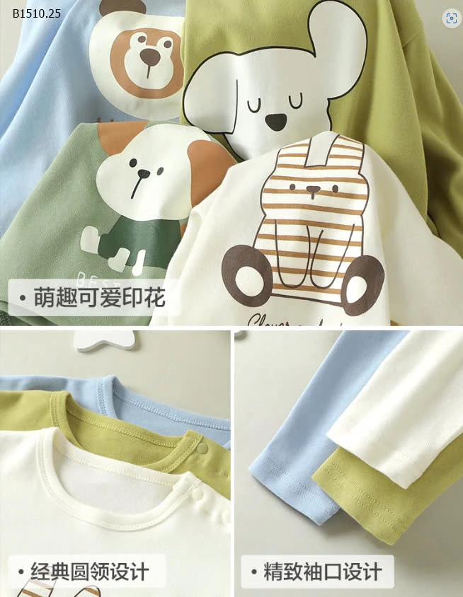 BỘ DÀI TAY BÉ CUTE PANDA'S -sỉ 127k