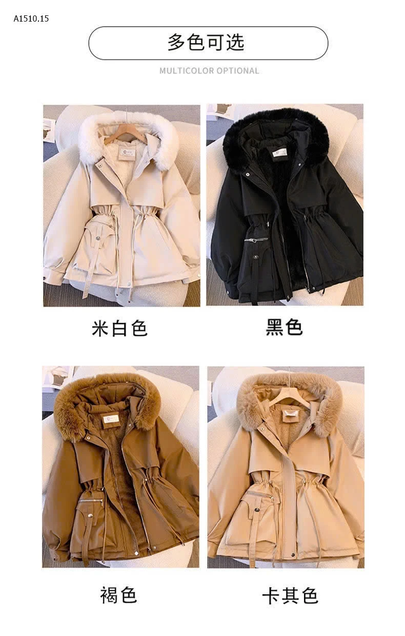 ÁO KHOÁC PARKA NỮ LÓT LÔNG -sỉ 275k