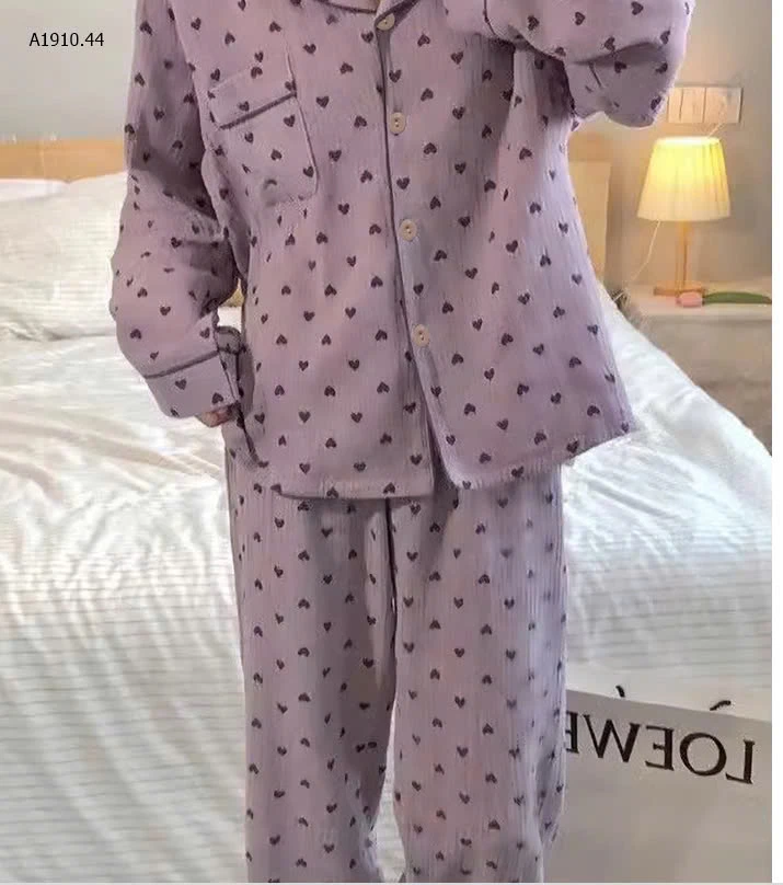 PIJAMA MẶC NHÀ TONE TÍM-sỉ 110k