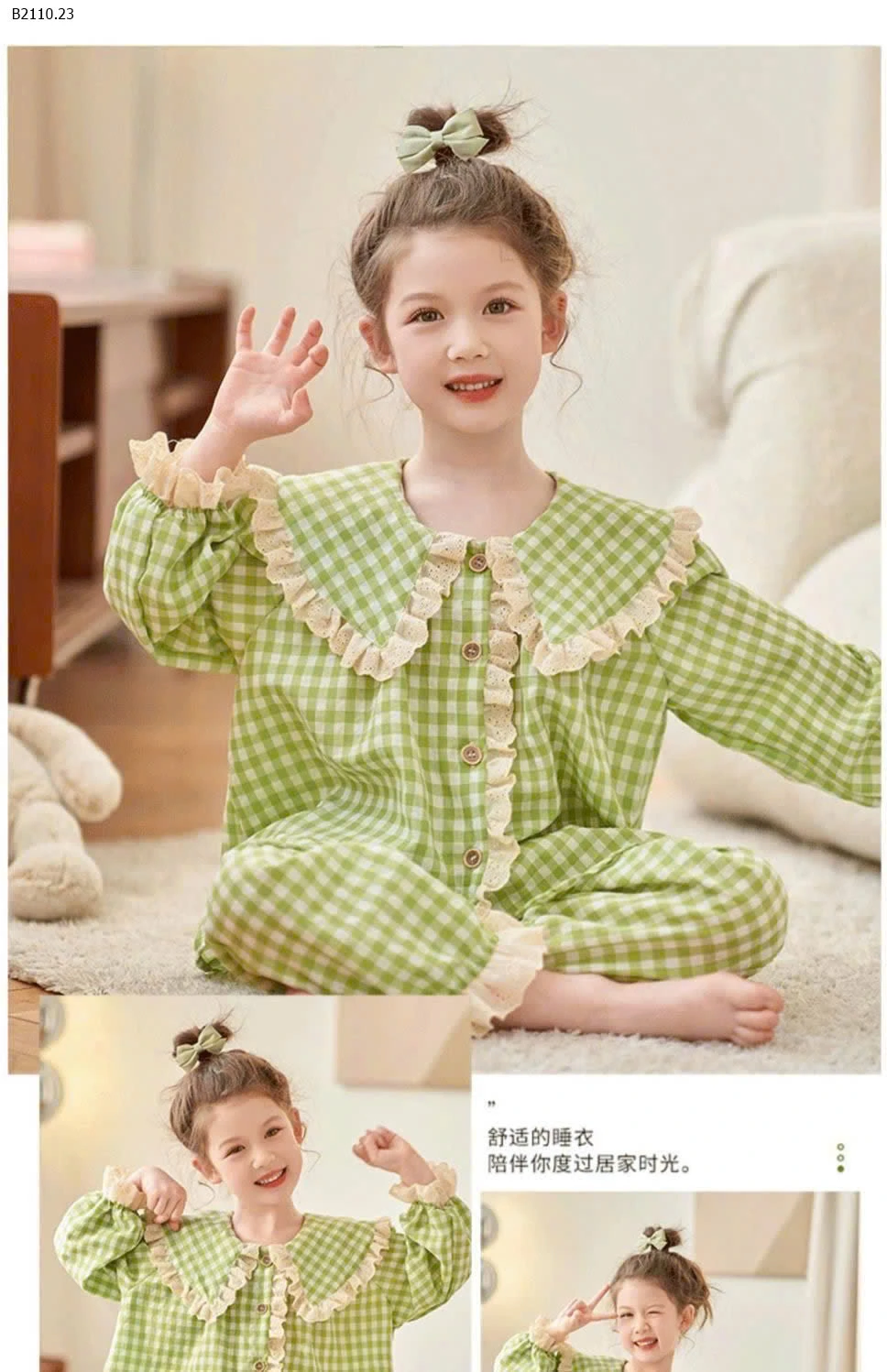 BỘ PIJAMA BÉ GÁI-sỉ 125k