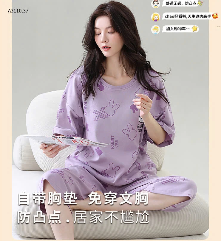 BỘ COTTON LỬNG KÈM ĐỆM NGỰC-sỉ 130k