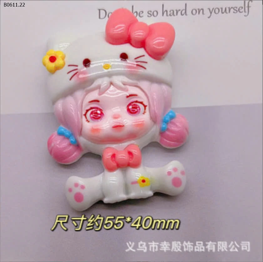 CHARM CÔ GÁI SANRIO DỄ THƯƠNG TRANG TRÍ ỐP ĐIỆN THOẠI, TOPLOADER, GẮN DÉP-sỉ 65k/set 6c mix mẫu