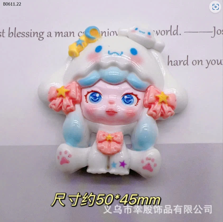 CHARM CÔ GÁI SANRIO DỄ THƯƠNG TRANG TRÍ ỐP ĐIỆN THOẠI, TOPLOADER, GẮN DÉP-sỉ 65k/set 6c mix mẫu