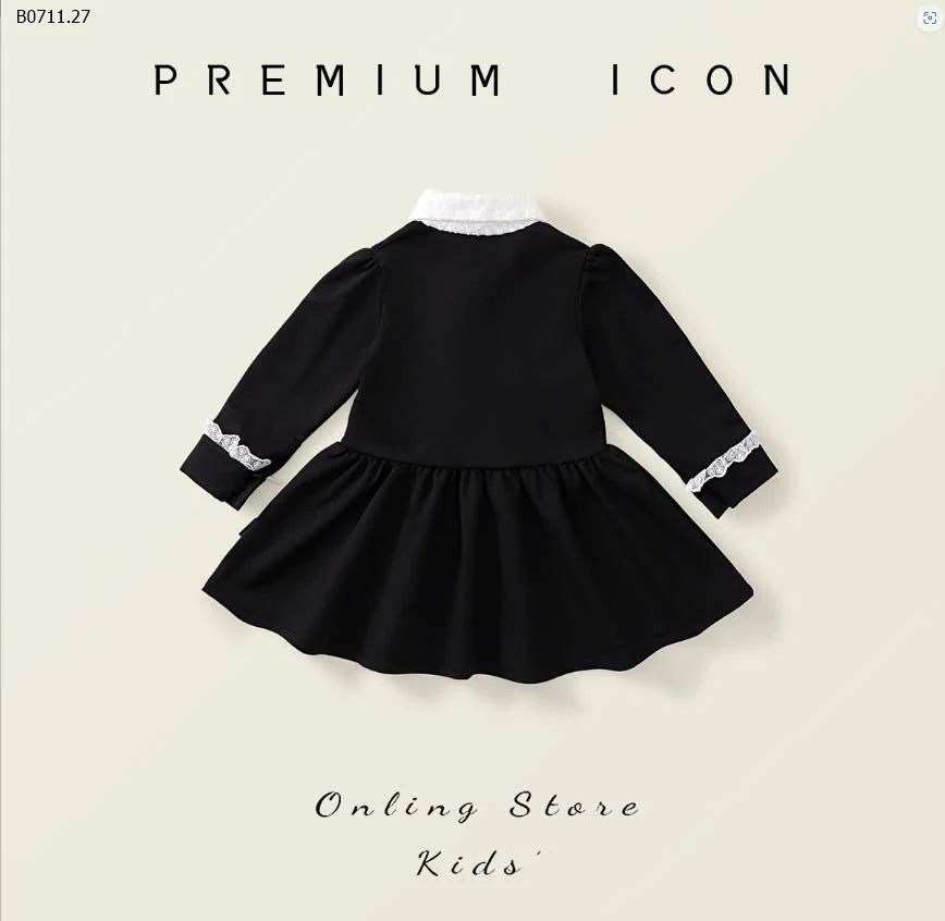 ĐẦM THU ĐÔNG BÉ GÁI NHÀ PREMIUM ICON CUTE -sỉ 150k