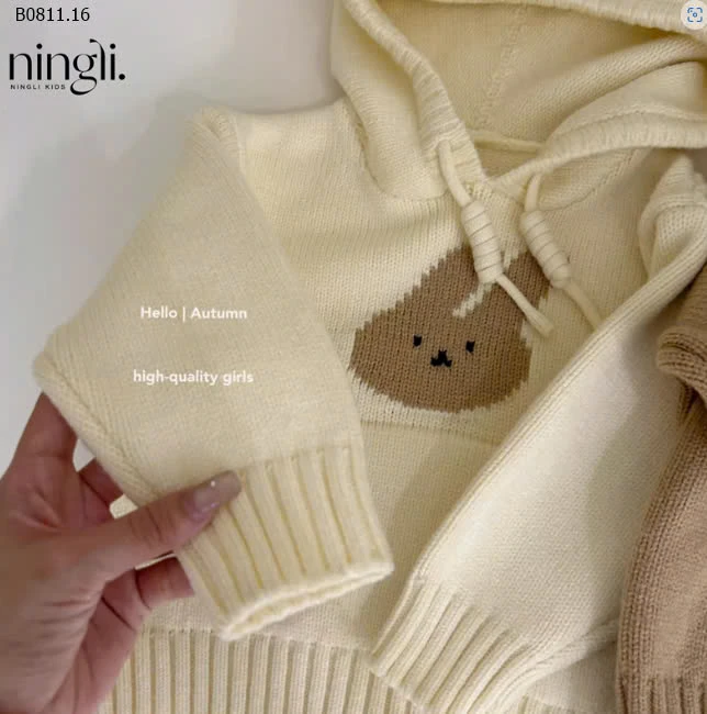 Áo len hoodie thỏ dễ thương -sỉ 163k