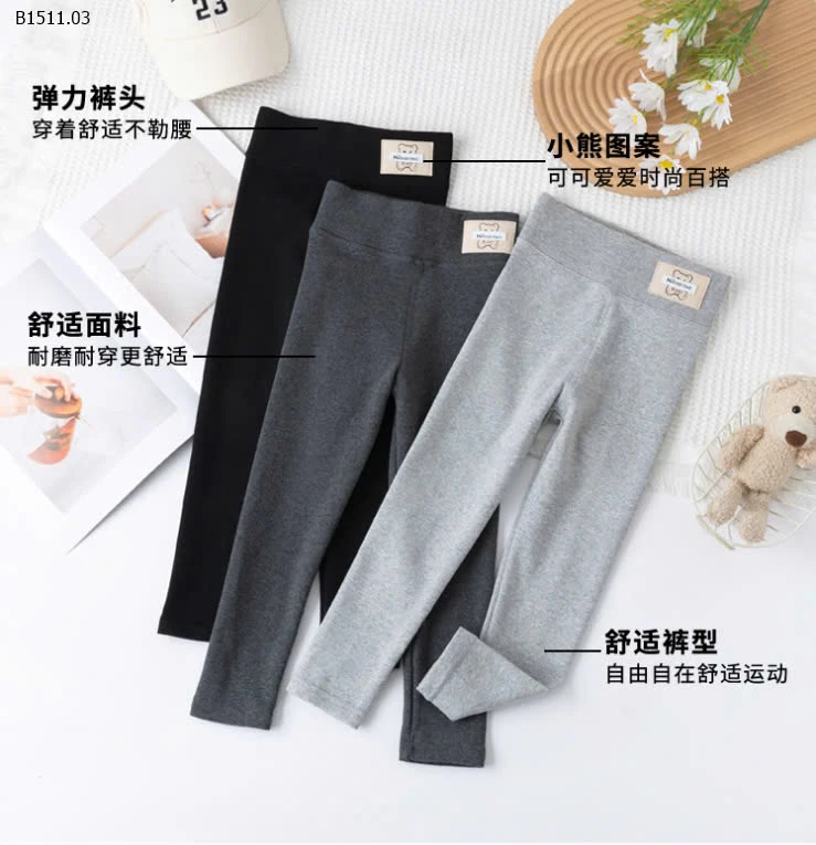 QUẦN LEGGING COTTON CẠP CAO SIZE ĐẠI BÉ GÁI -sỉ 83k