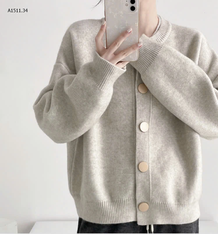 ÁO CARDIGAN DỆT KIM CỔ TRÒN-sỉ 143k