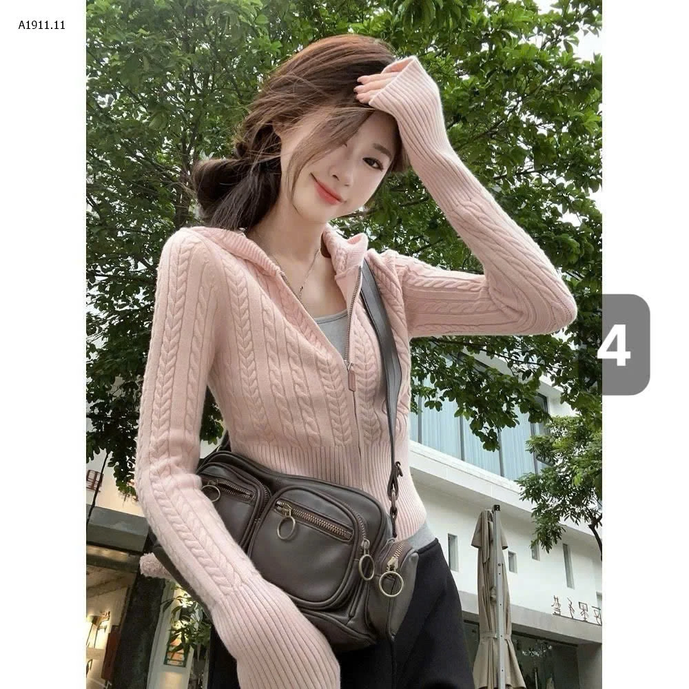 ÁO CARDIGAN KÉO KHOÁ KÈM MŨ -sỉ 145k