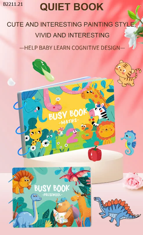 COMBO 2 CUỐN BUSY BOOK ANIMALS -sỉ 80k/set 2 quển