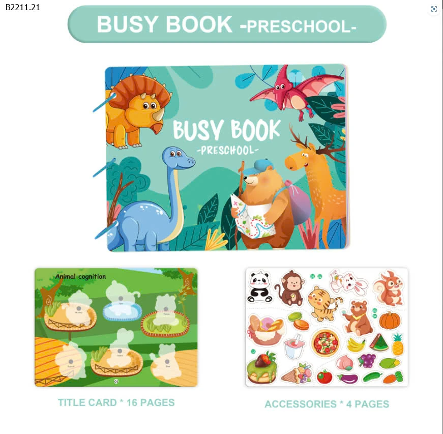 COMBO 2 CUỐN BUSY BOOK ANIMALS -sỉ 80k/set 2 quển