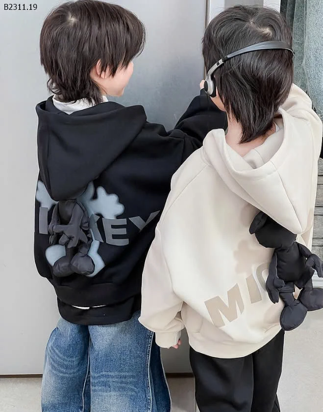 ÁO HOODIE ĐÍNH GẤU CHO BÉ -sỉ 140k