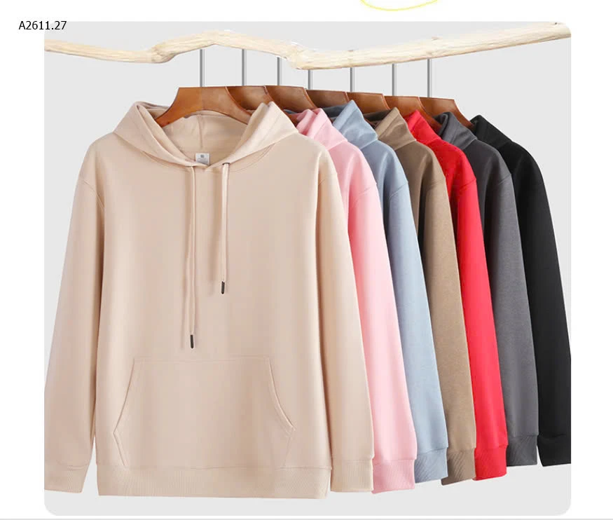 ÁO NỈ HOODIE TRƠN -155k