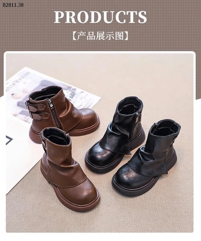 BOOT DA PU CỔ THẤP CHO BÉ-sỉ Sz 26-30 : 183k           Sz 31-36 : 193k