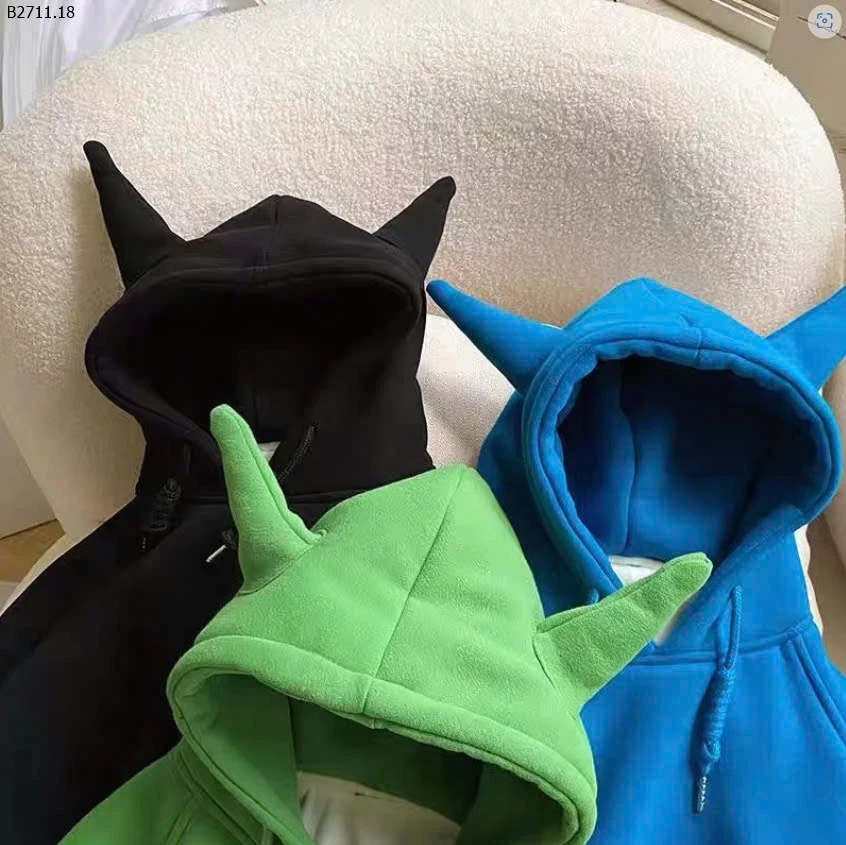 ÁO HOODIE CÓ SỪNG CHO BÉ CUTE -sỉ 138k