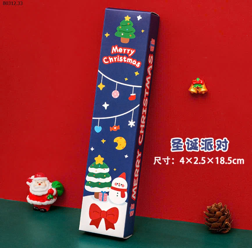 COMBO 4H BÚT MỰC CHỦ ĐỀ NOEL-sỉ 35k/set 4 hộp mix màu