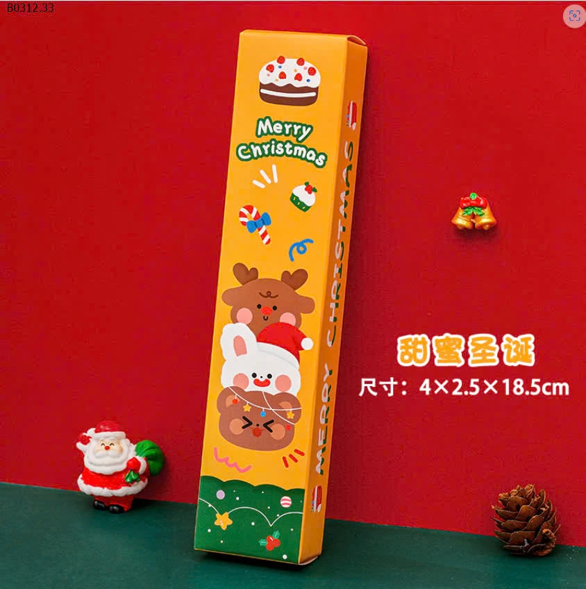 COMBO 4H BÚT MỰC CHỦ ĐỀ NOEL-sỉ 35k/set 4 hộp mix màu