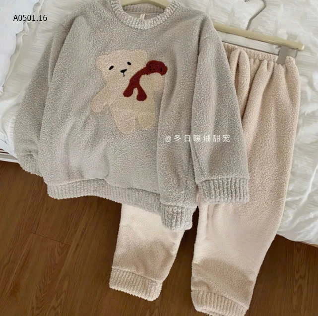 BỘ NGỦ LÔNG CUTE CHO NỮ - sỉ 225k