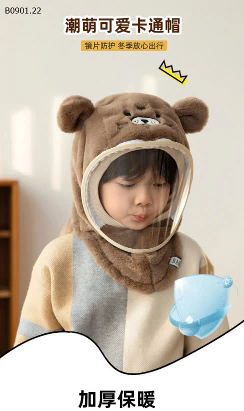 MŨ LÔNG KÈM KÍNH CHẮN CUTE-sỉ 95k