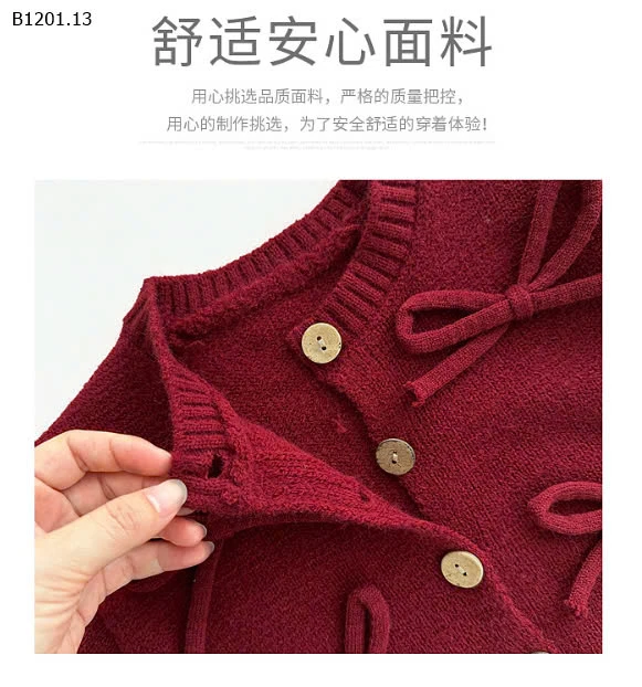 ÁO LEN CARDIGAN NƠ-sỉ 149k