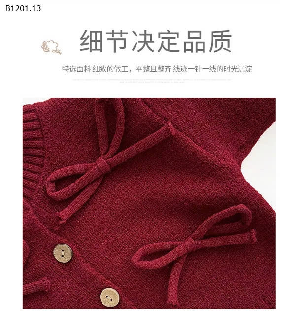 ÁO LEN CARDIGAN NƠ-sỉ 149k