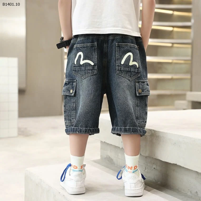 QUẦN SHORT JEAN TÚI HỘP BÉ TRAI-sỉ 136k