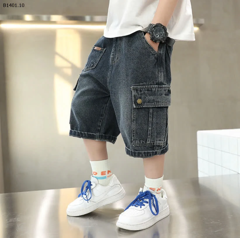 QUẦN SHORT JEAN TÚI HỘP BÉ TRAI-sỉ 136k